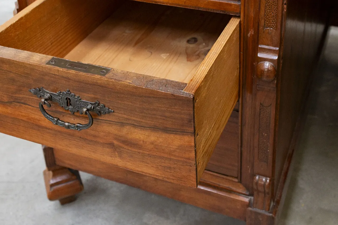 Scrivania in legno di noce, fine '800 8