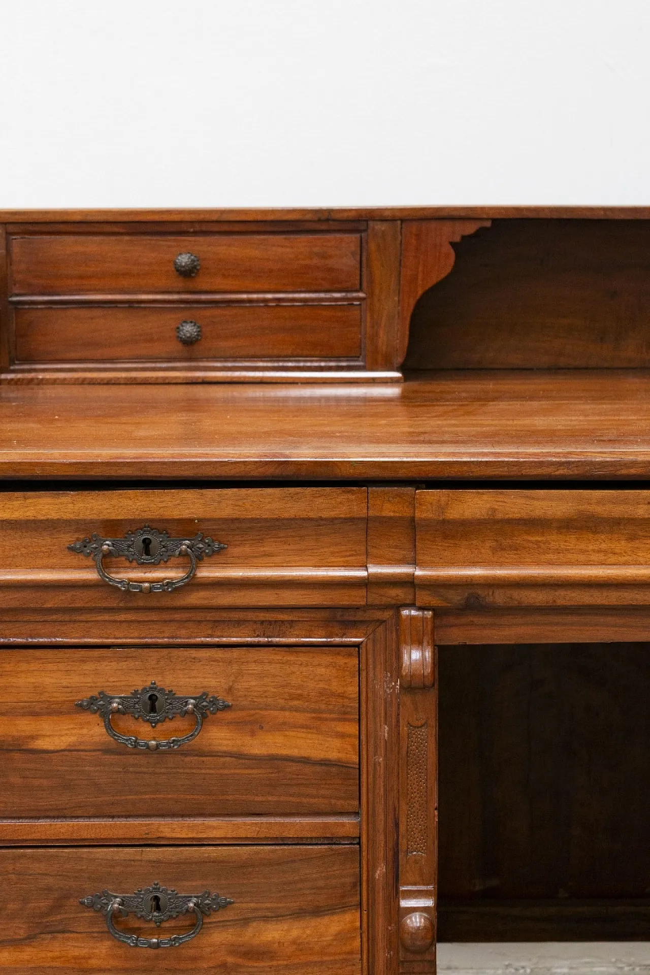 Scrivania in legno di noce, fine '800 9