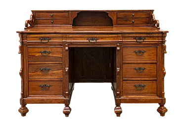 Scrivania in legno di noce, fine '800