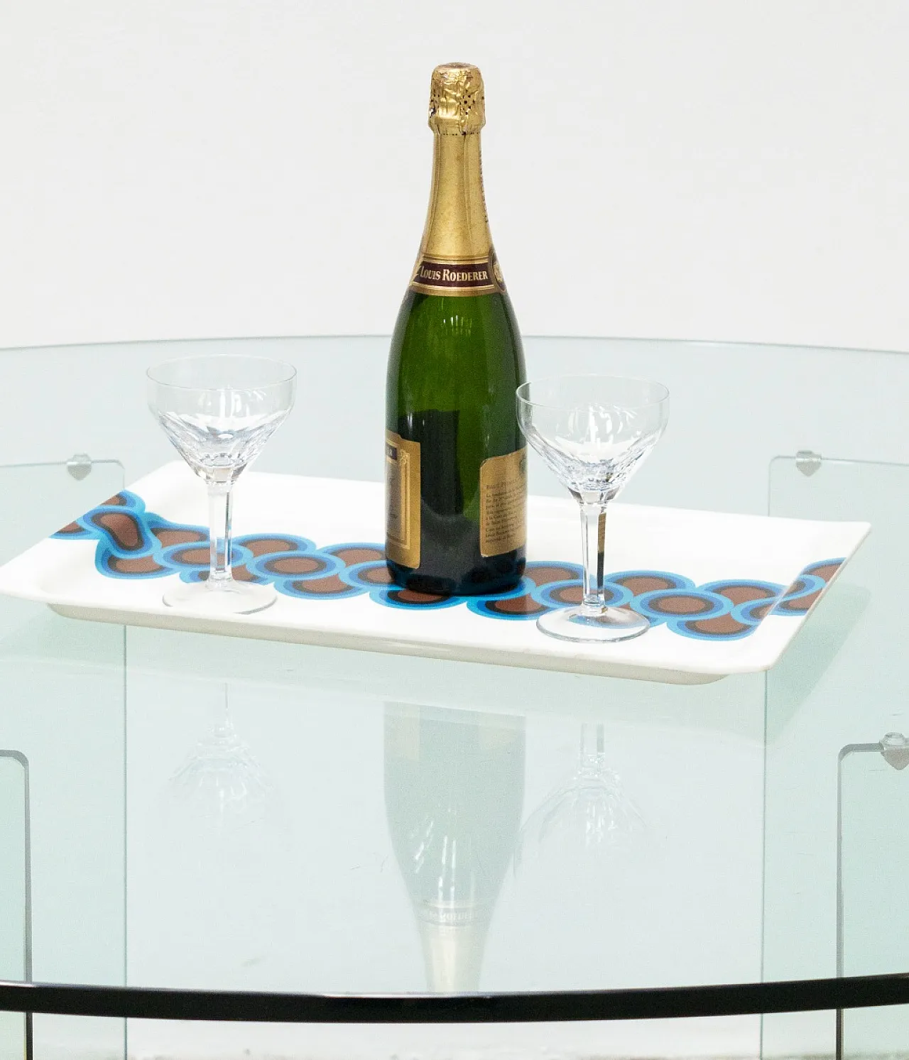 Oval glass table by Fiam, 1980s 2