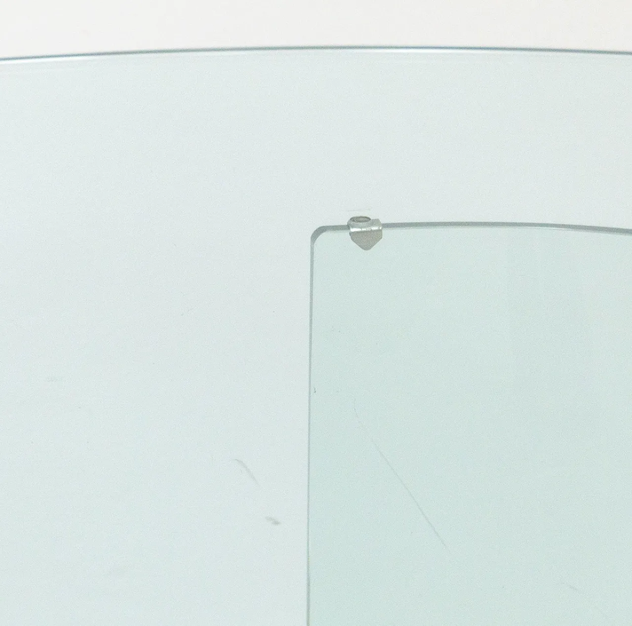 Oval glass table by Fiam, 1980s 9