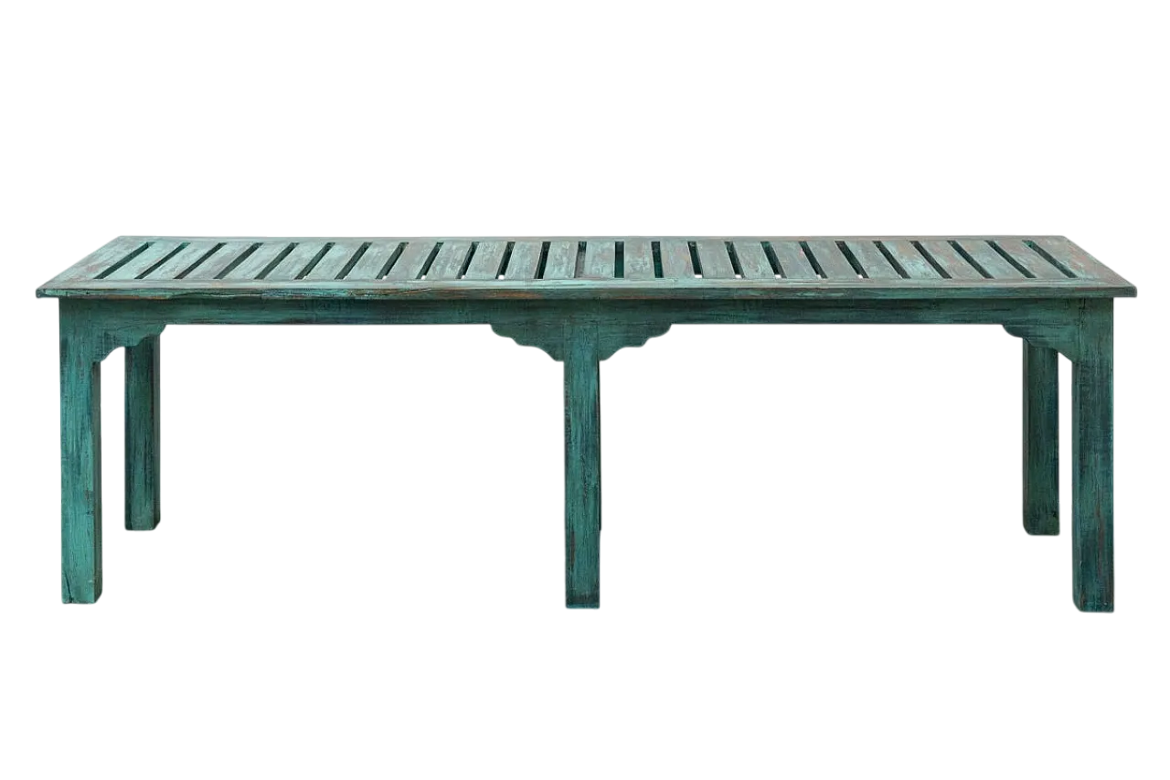 Tavolo lungo a 6 gambe in legno di teak, '900 12