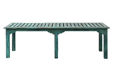 Tavolo lungo a 6 gambe in legno di teak, '900