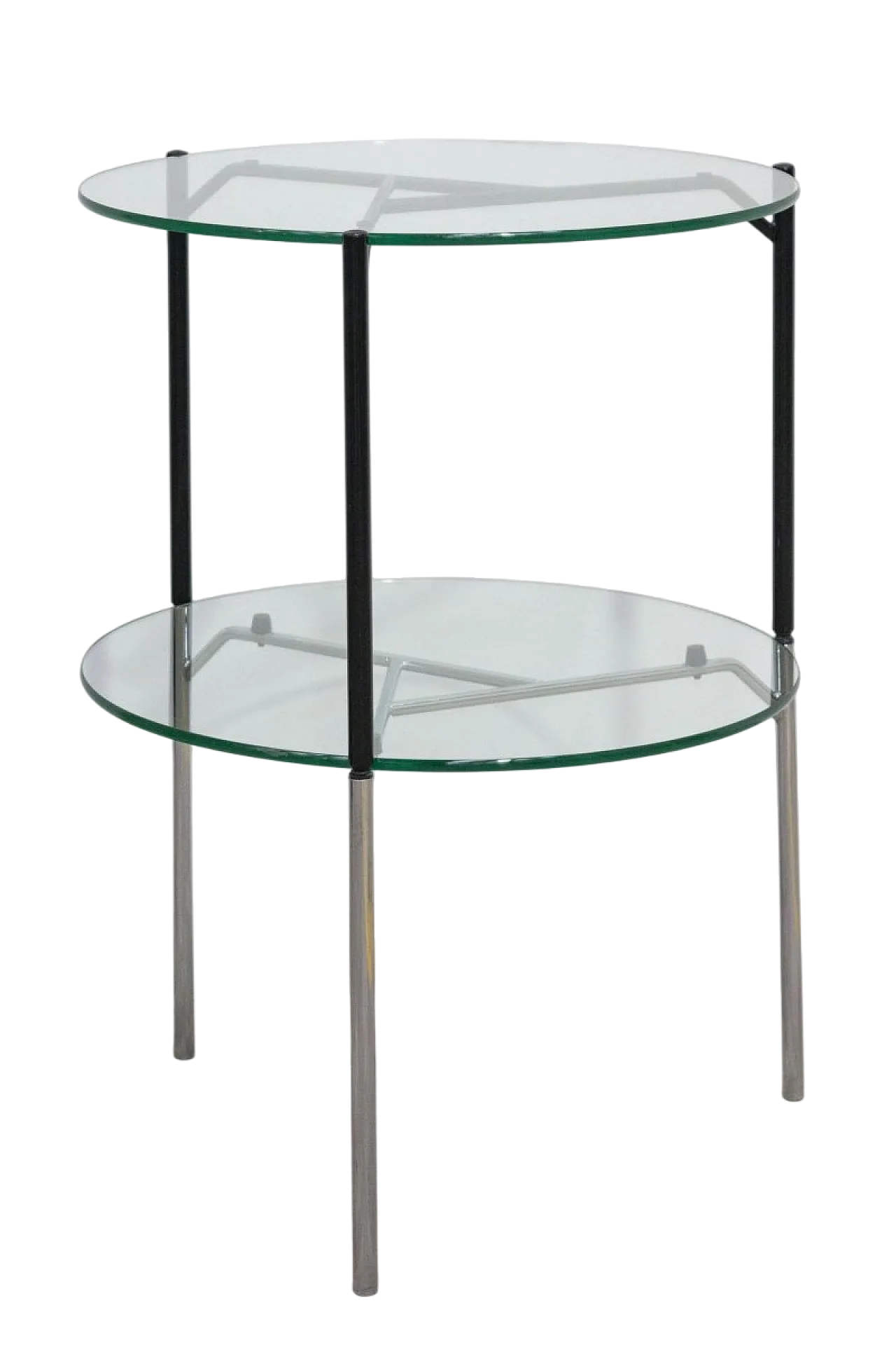 Tavolino a due ripiani in vetro e metallo Casamania di Frezza, '900 10