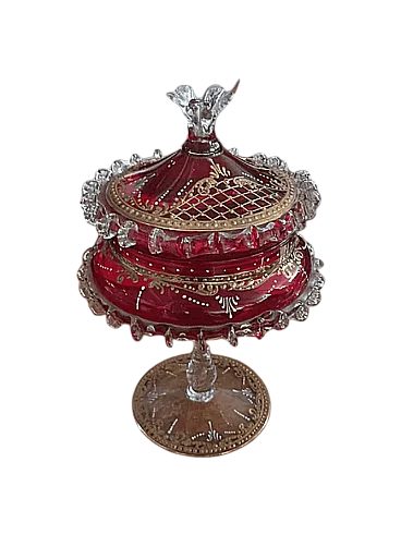 Porta caramelle in vetro di Murano Manifattura di Murano, anni '70