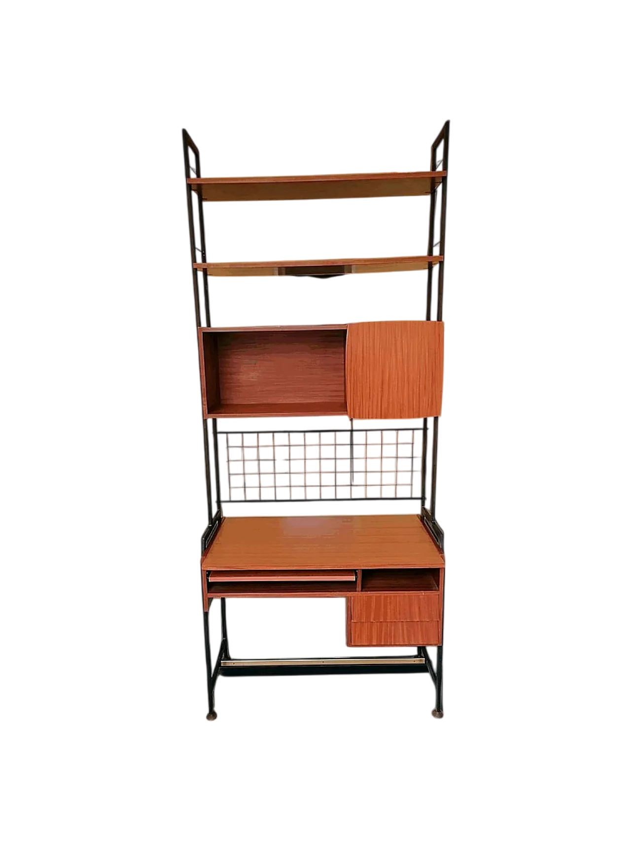 Libreria svedese con 2 ripiani da scrivania, anni '70 6