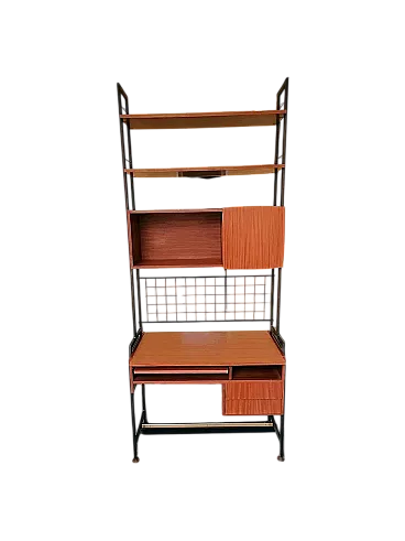 Libreria svedese con 2 ripiani da scrivania, anni '70