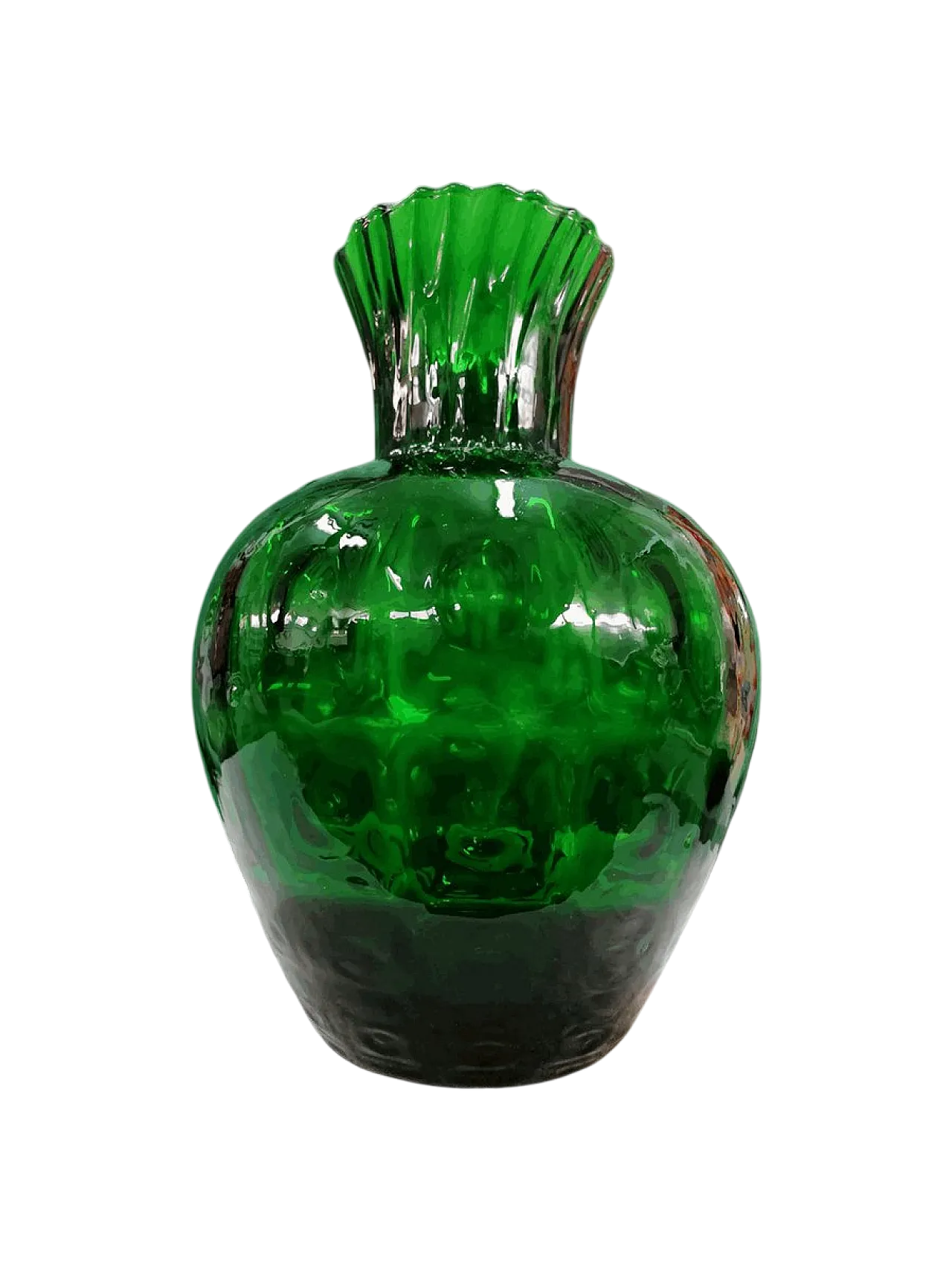 Vaso in vetro martellato di Taddei per Empoli, anni '30 7