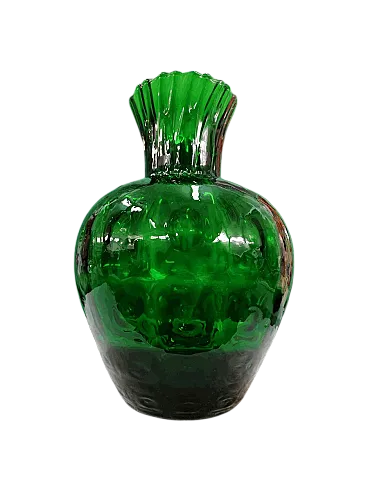 Vaso in vetro martellato di Taddei per Empoli, anni '30