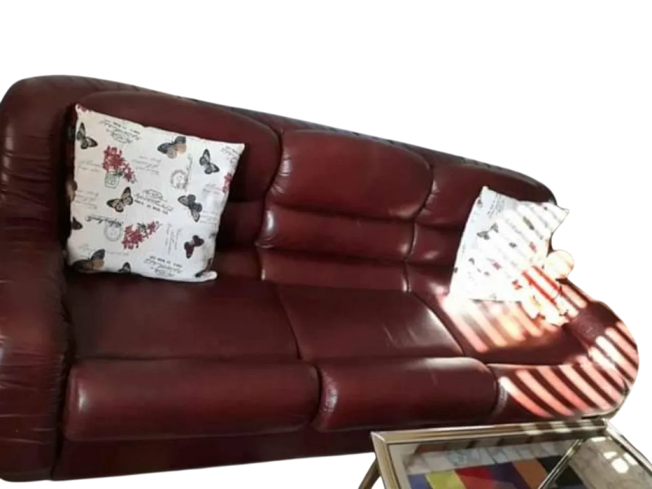 3 Divano e poltrone anatomici in pelle, stile Joe Di Maggio, anni '70 6