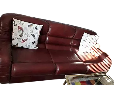 3 Divano e poltrone anatomici in pelle, stile Joe Di Maggio, anni '70