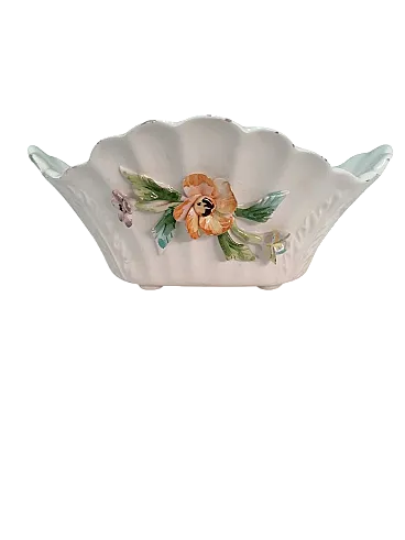 Cestino in ceramica di Bassano, anni '70