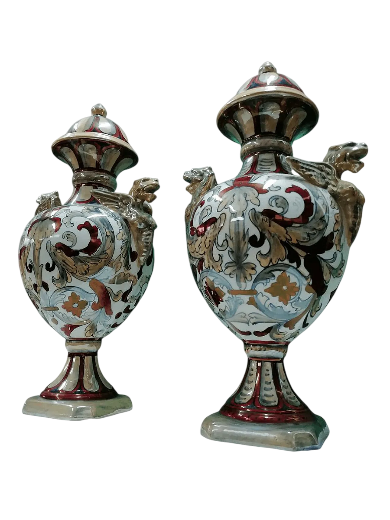 Coppia di potiche di Gualdo Tadino, anni '50 9