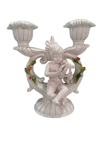 Portacandele in ceramica di Bassano, anni '50