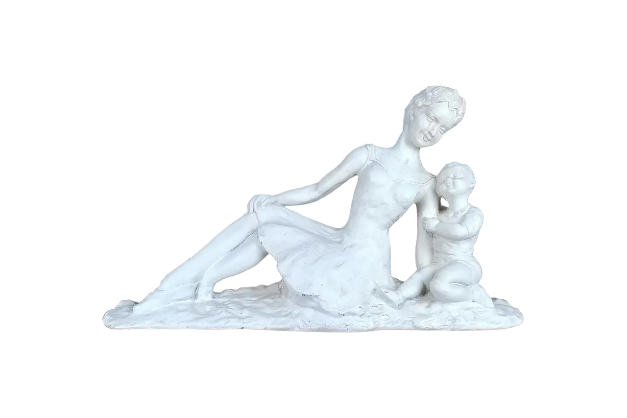 Statua di donna con bambino, anni '40 7