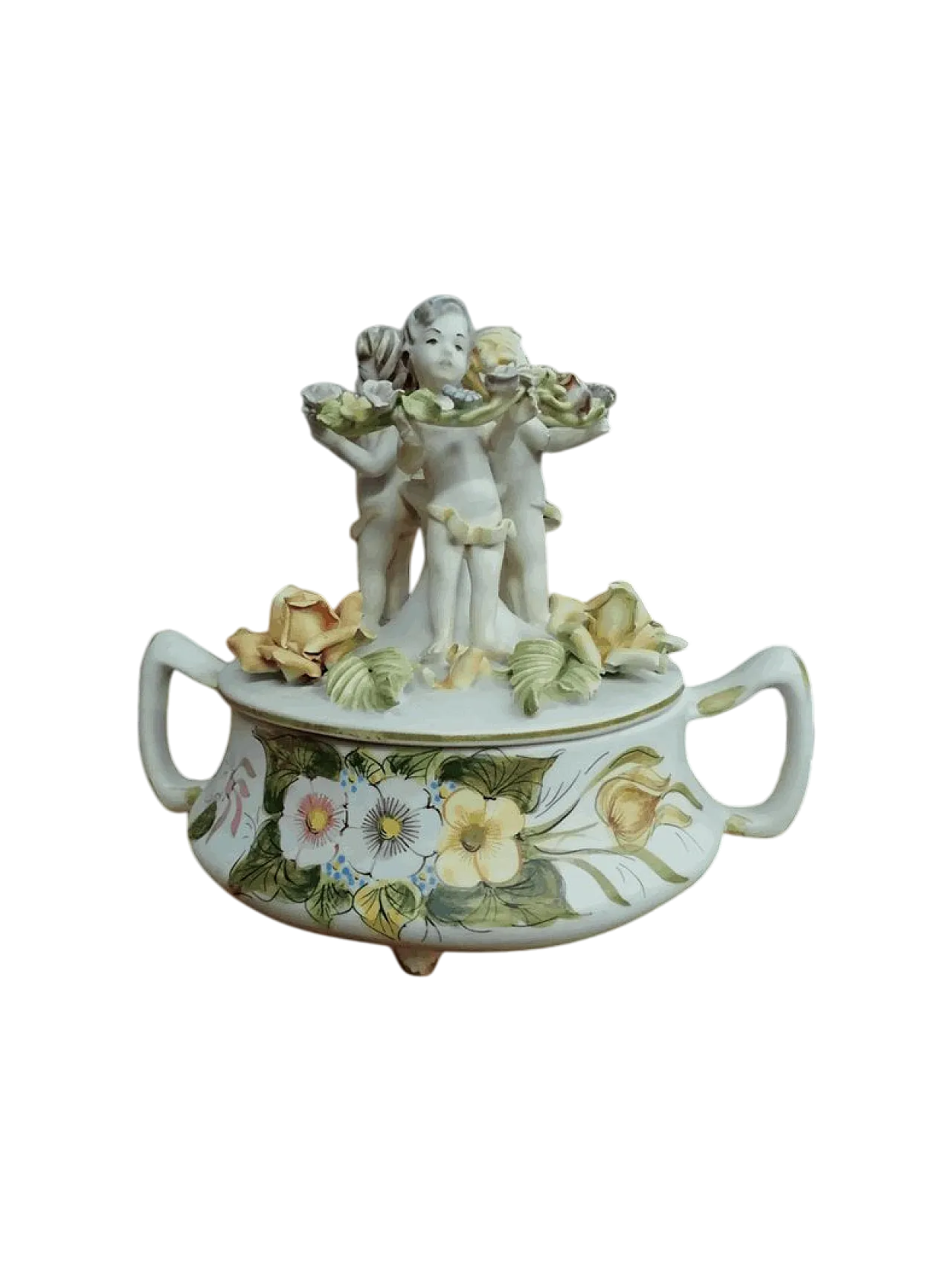 Centrotavola in ceramica 3 Putti di Bassano, anni '50 7