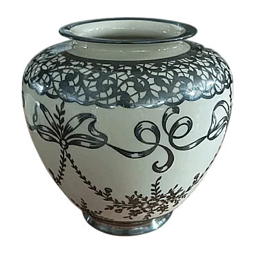 Vaso in ceramica di Volkstedt Elfenbein, anni '30