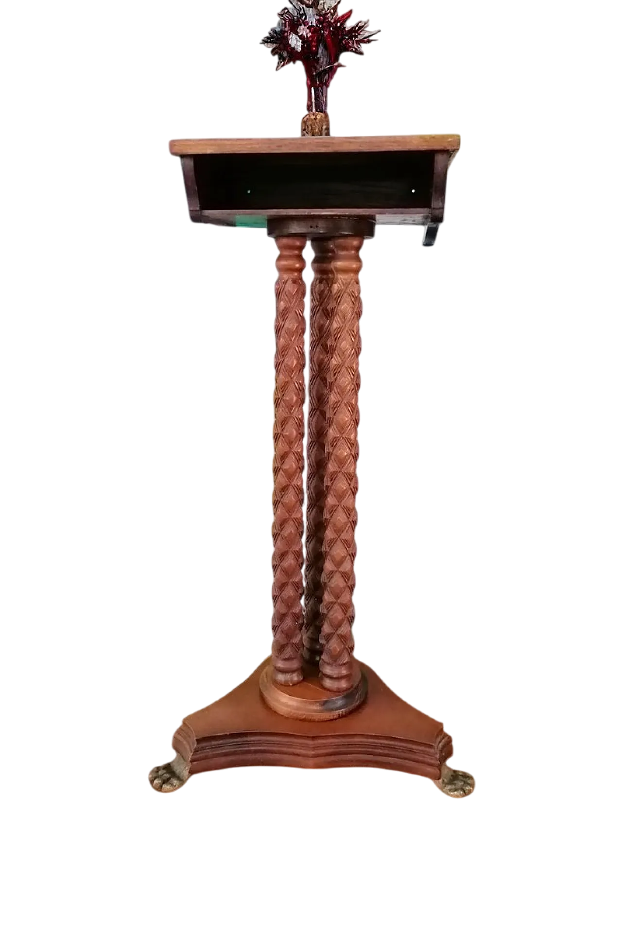 Leggio a colonna di pregevole fattura con piedi in bronzo, fine '800 8