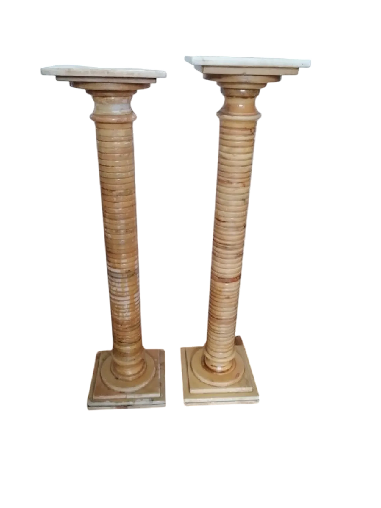 Pair of layered onyx columns, 1920s 11