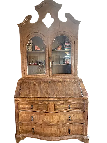 Trumeau italiano in radica di noce fine 800