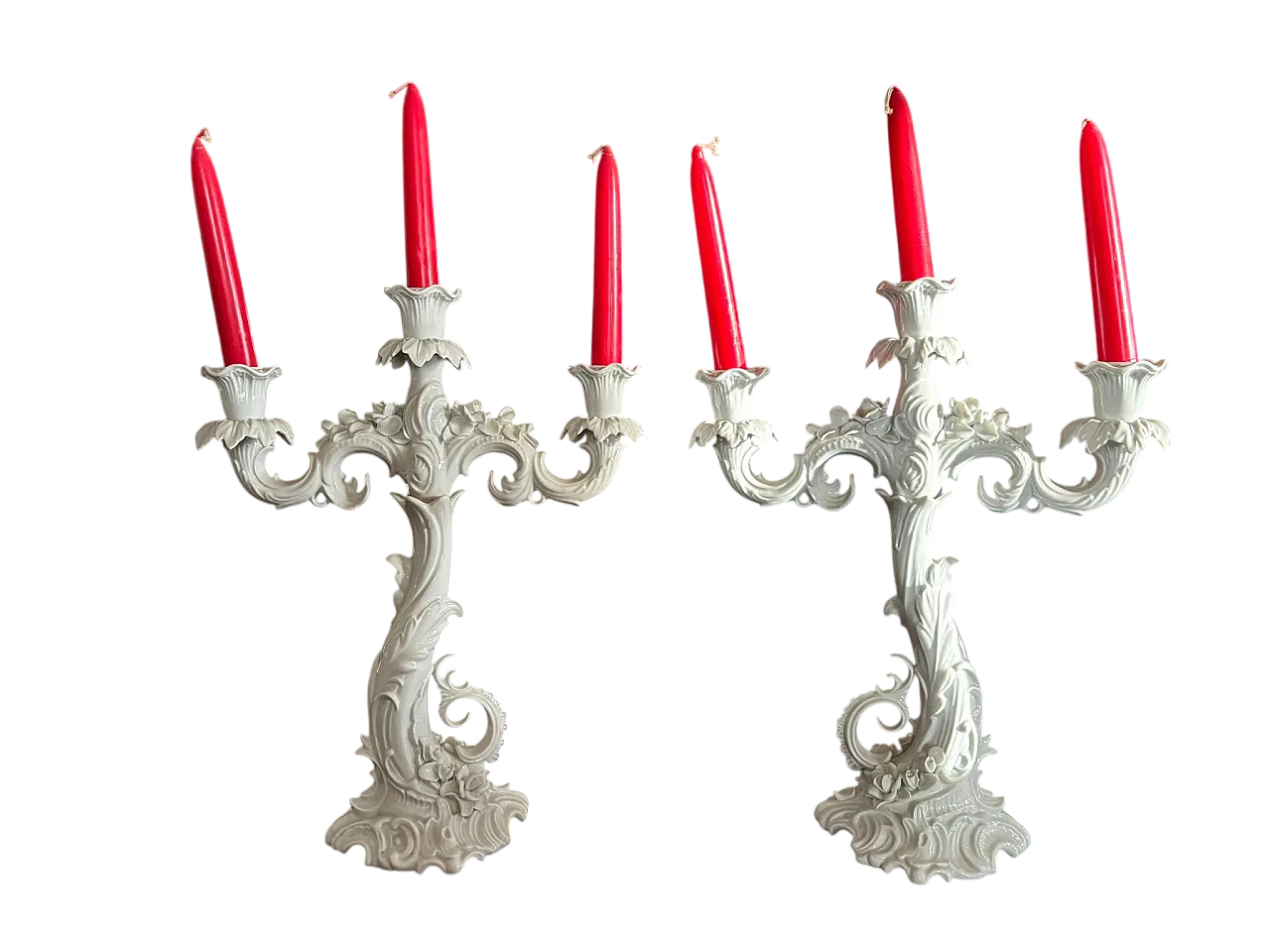 Coppia di candelabri in ceramica  di Alka Kunst, anni '60 6
