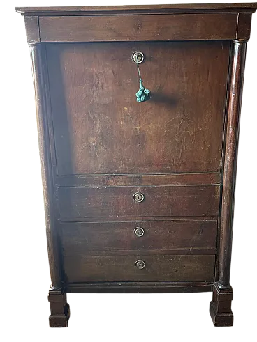 Antico secretaire in noce di fine 800
