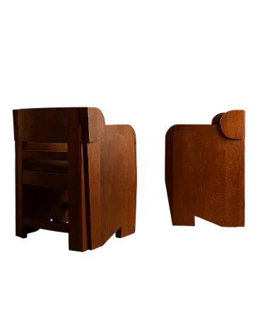 Pair of Anthroposophical armchairs, 30s