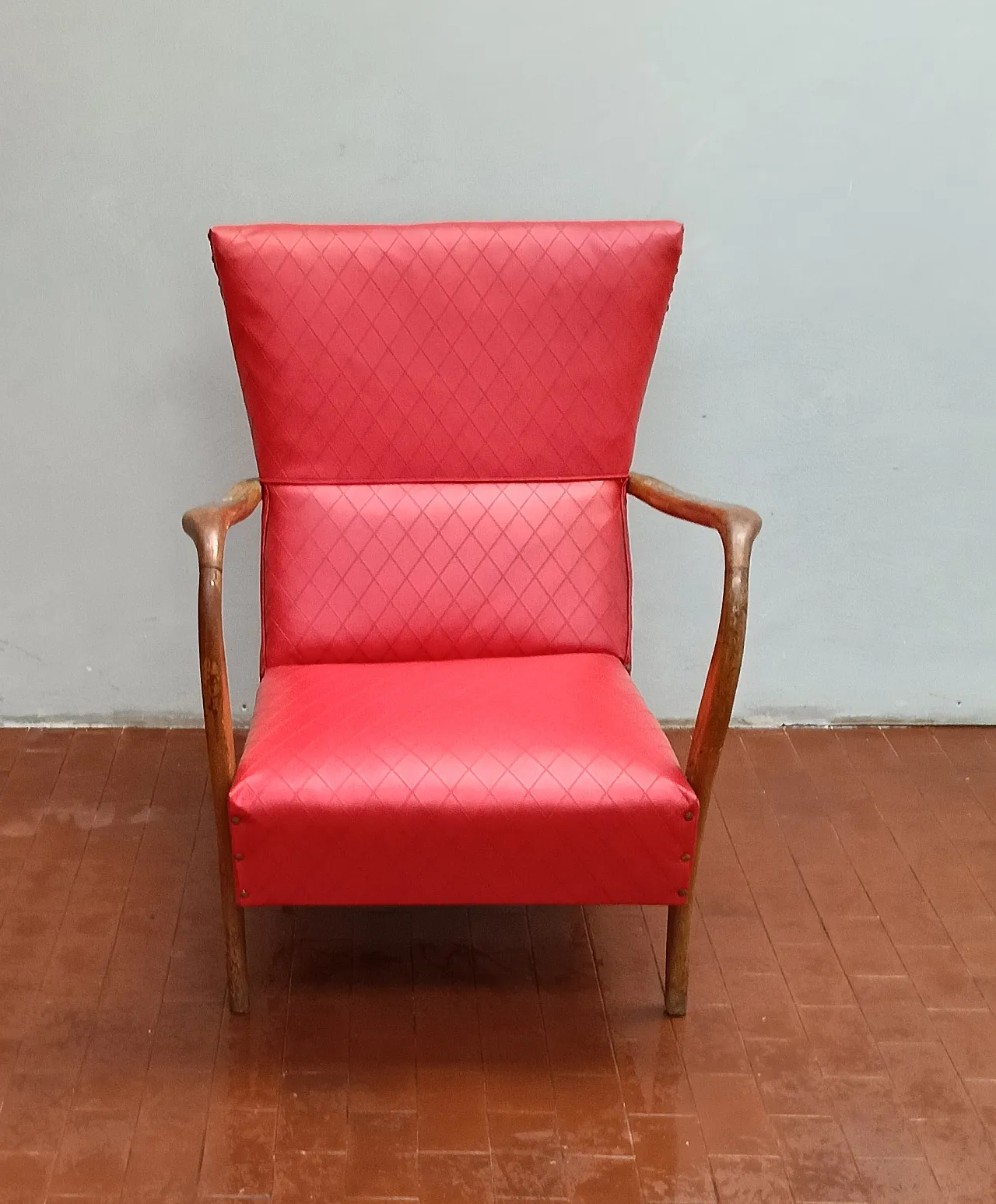 Poltrona in skai, stile William Ulrich, anni '50 33