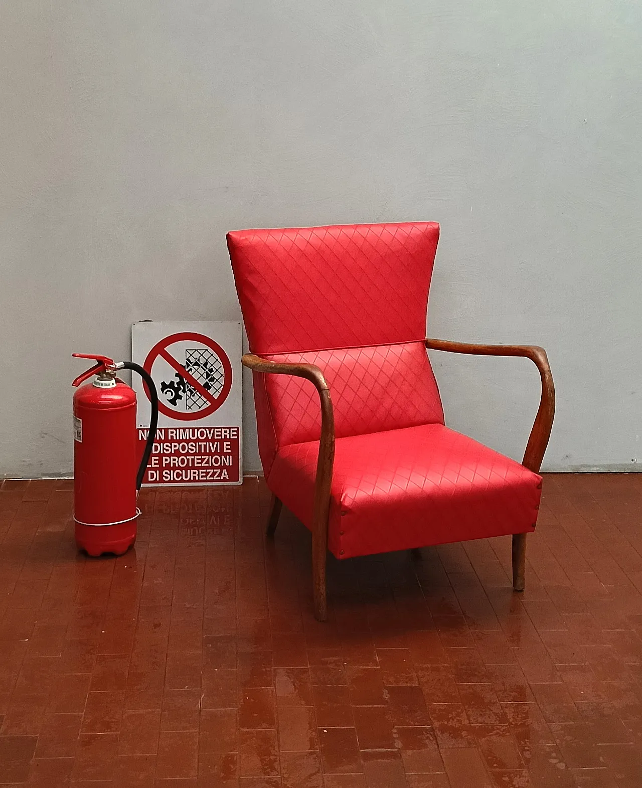 Poltrona in skai, stile William Ulrich, anni '50 35