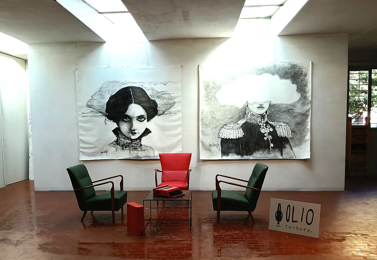 Poltrona in skai, stile William Ulrich, anni '50 36