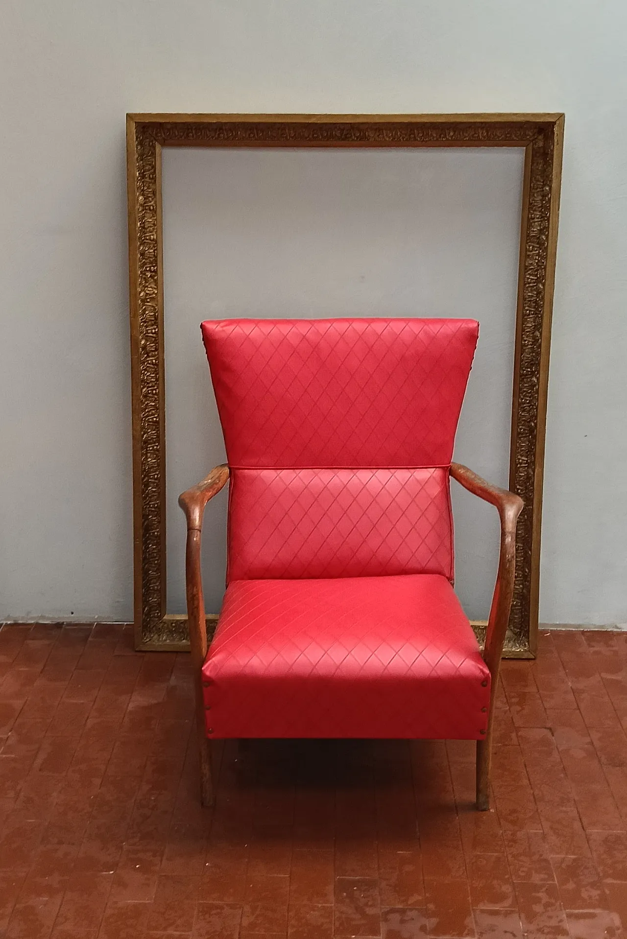 Poltrona in skai, stile William Ulrich, anni '50 37