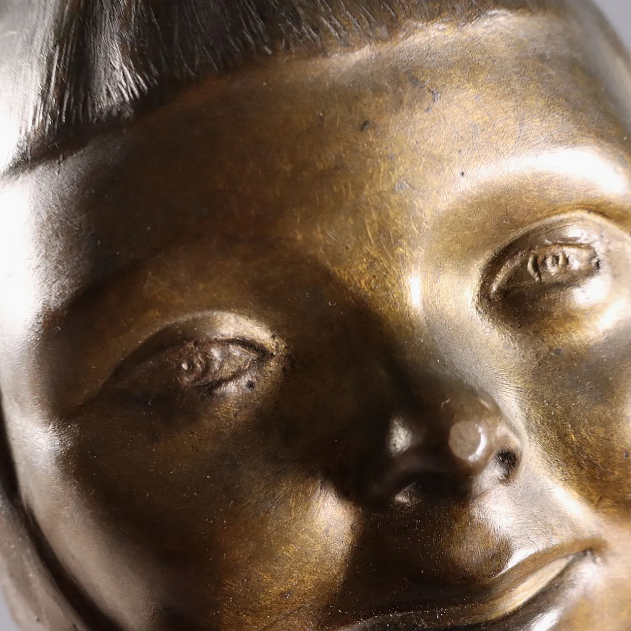 Scultura in bronzo su base in marmo, '900 5