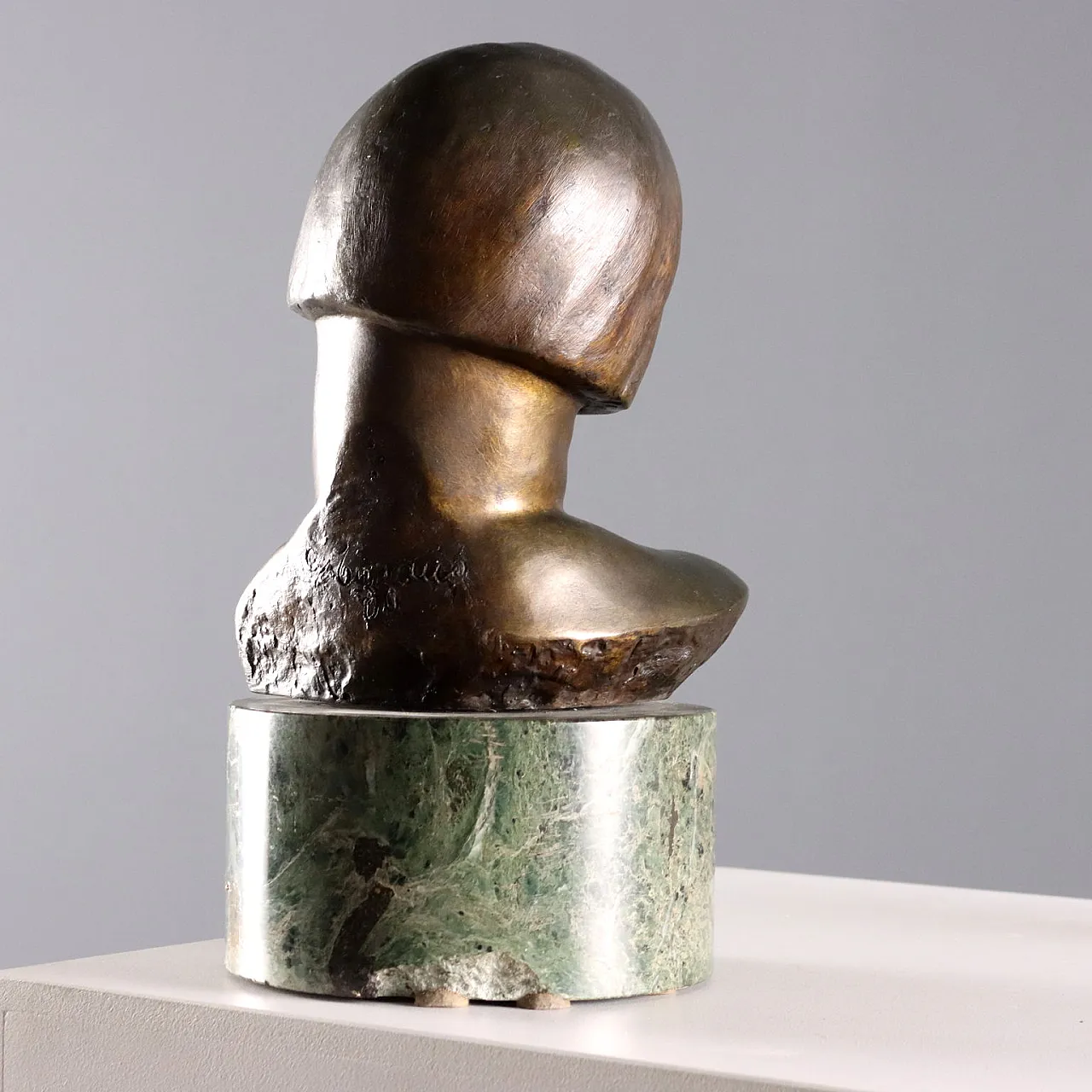 Scultura in bronzo su base in marmo, '900 7