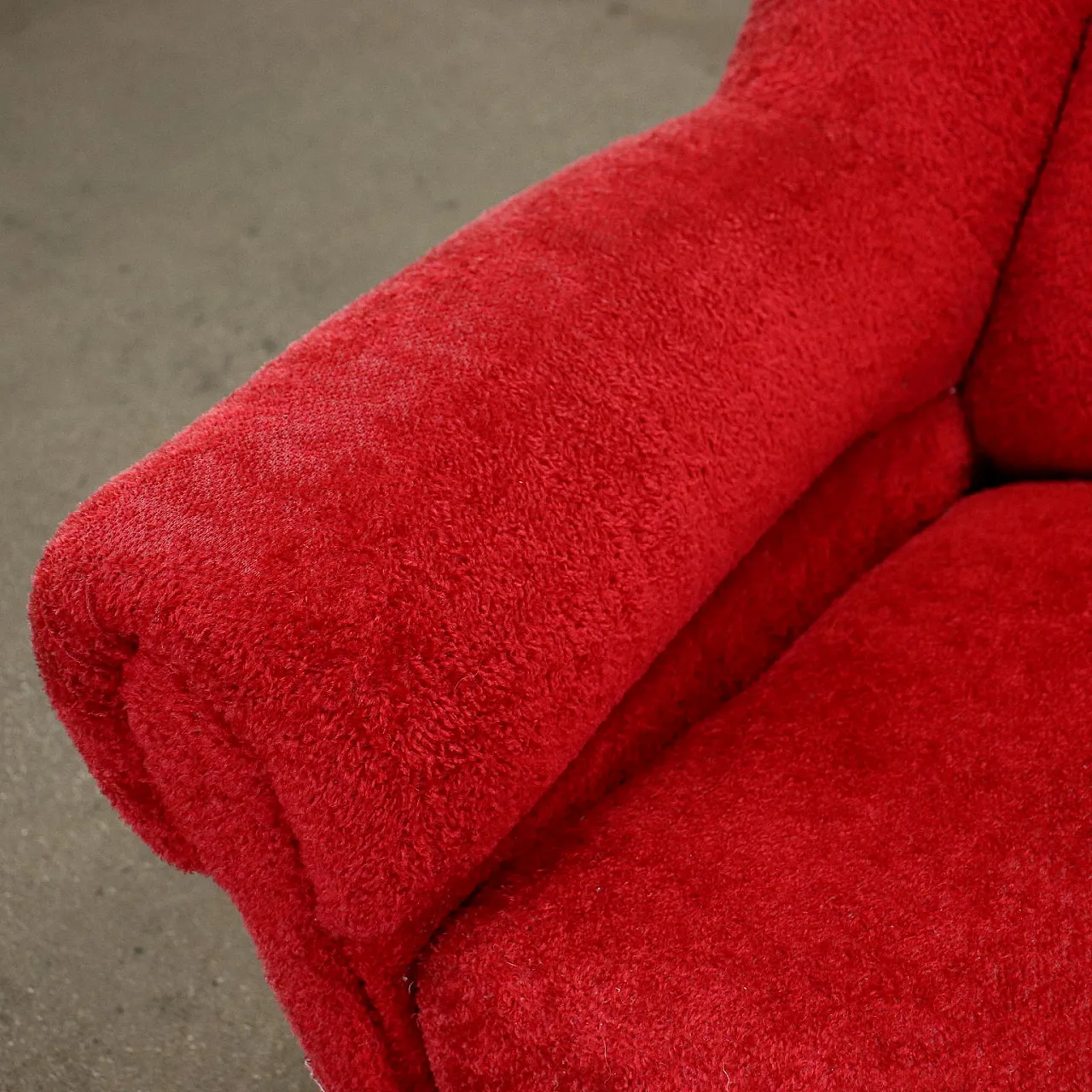 3 seater sofa with sprung upholstery and brass legs, 1950s 3