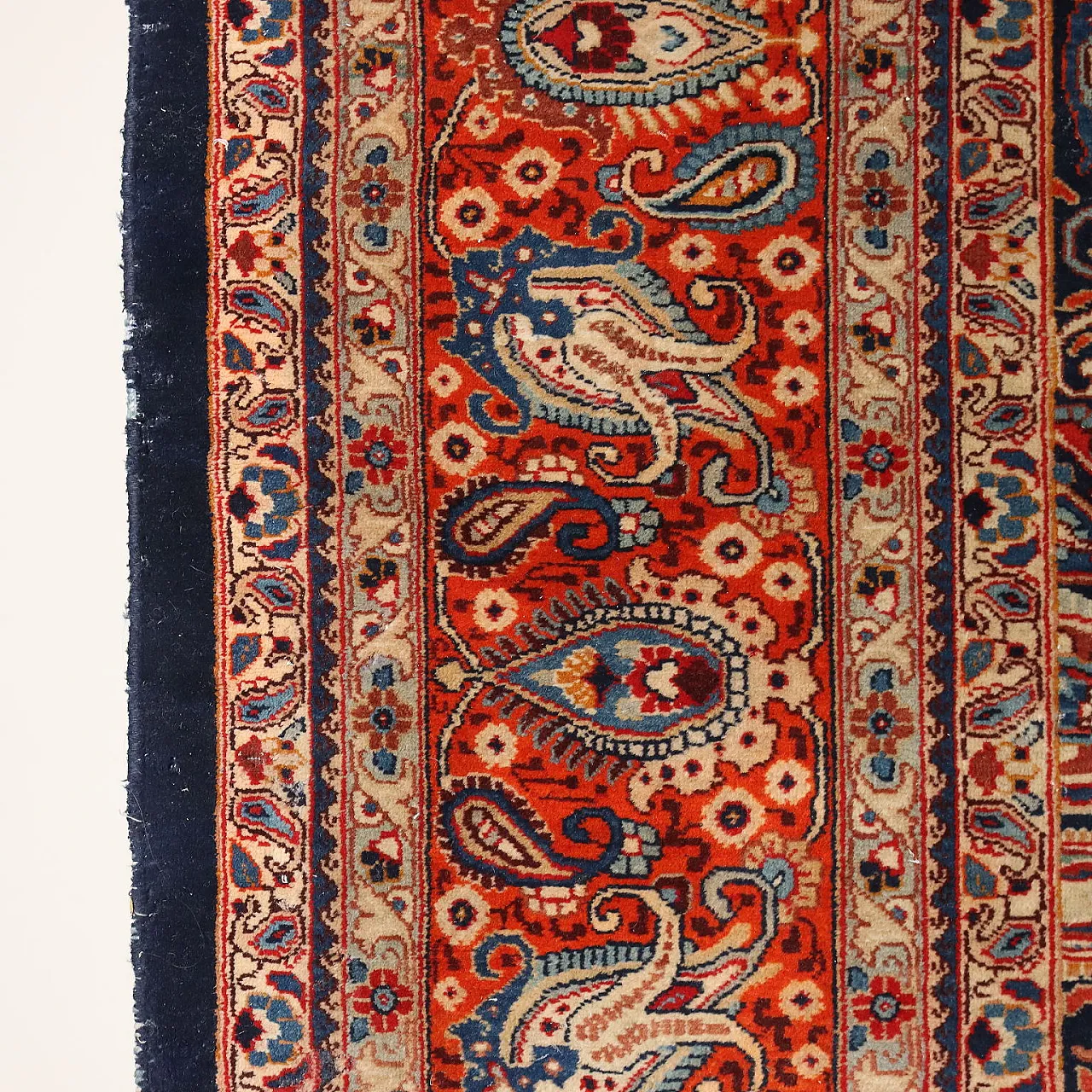 Tappeto Tabriz in cotone e lana, fine '900 7