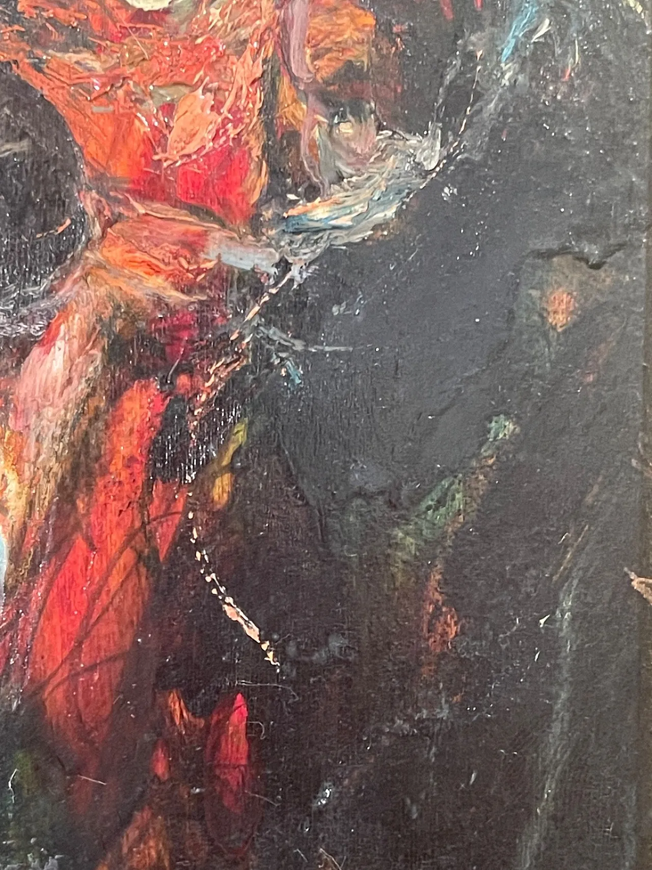 A. Mancini, antique painting, religious scene, 19th century 4