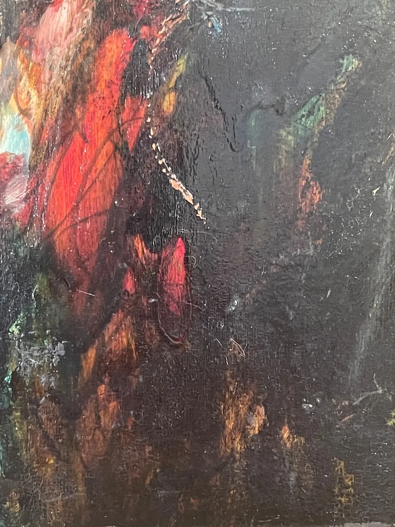 A. Mancini, antique painting, religious scene, 19th century 5