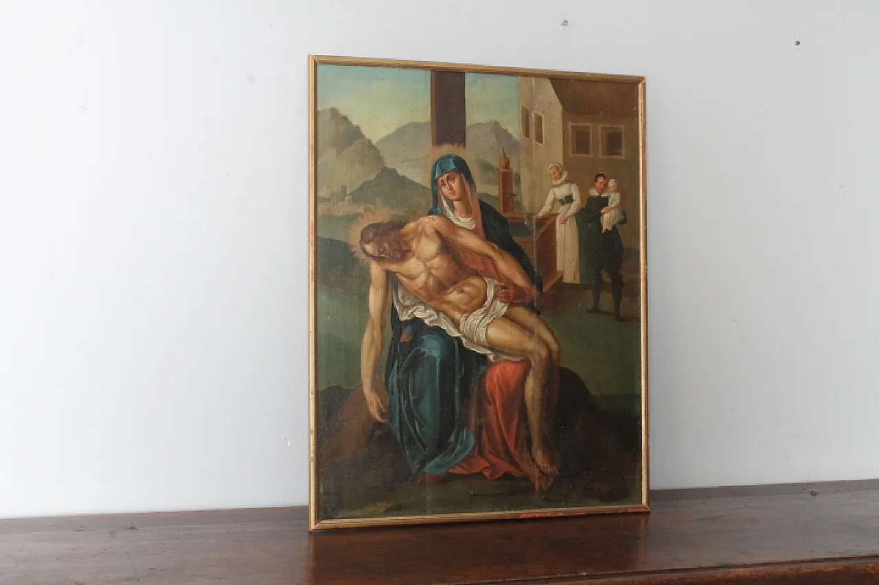 Dipinto fiammingo epoca olio su tavola, '700 1