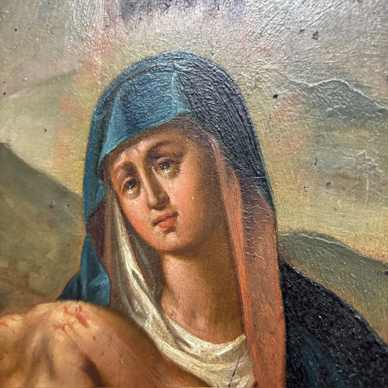 Dipinto fiammingo epoca olio su tavola, '700 10