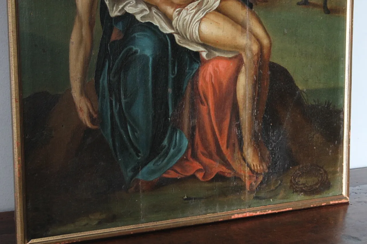 Dipinto fiammingo epoca olio su tavola, '700 16