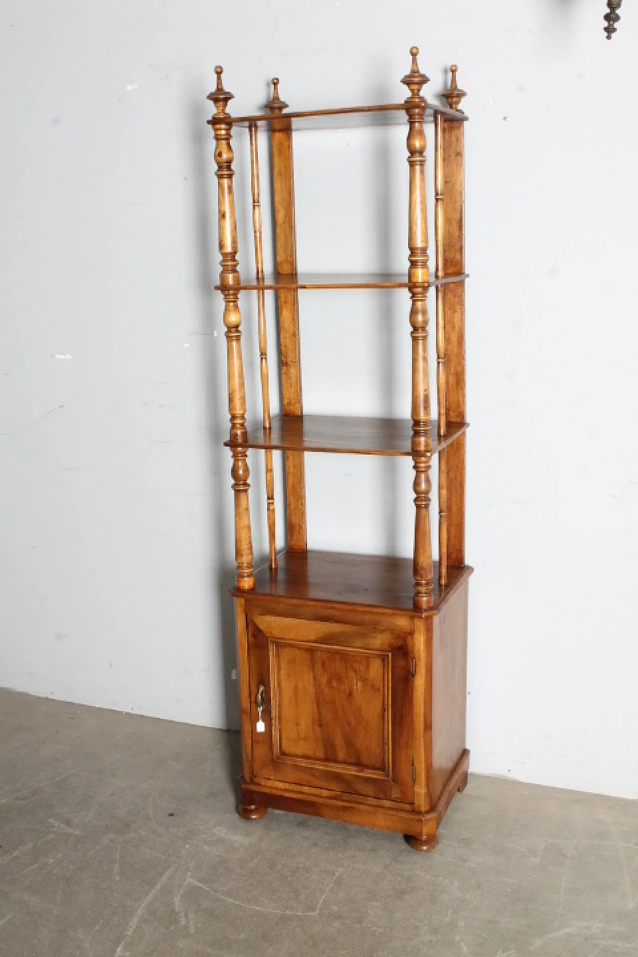 Louis Philippe bookcase in solid walnut, 19th century 1