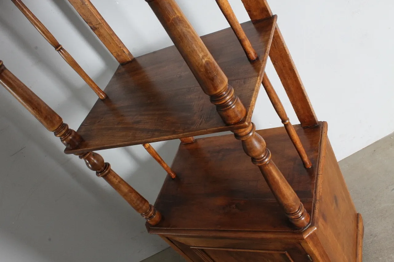 Louis Philippe bookcase in solid walnut, 19th century 9