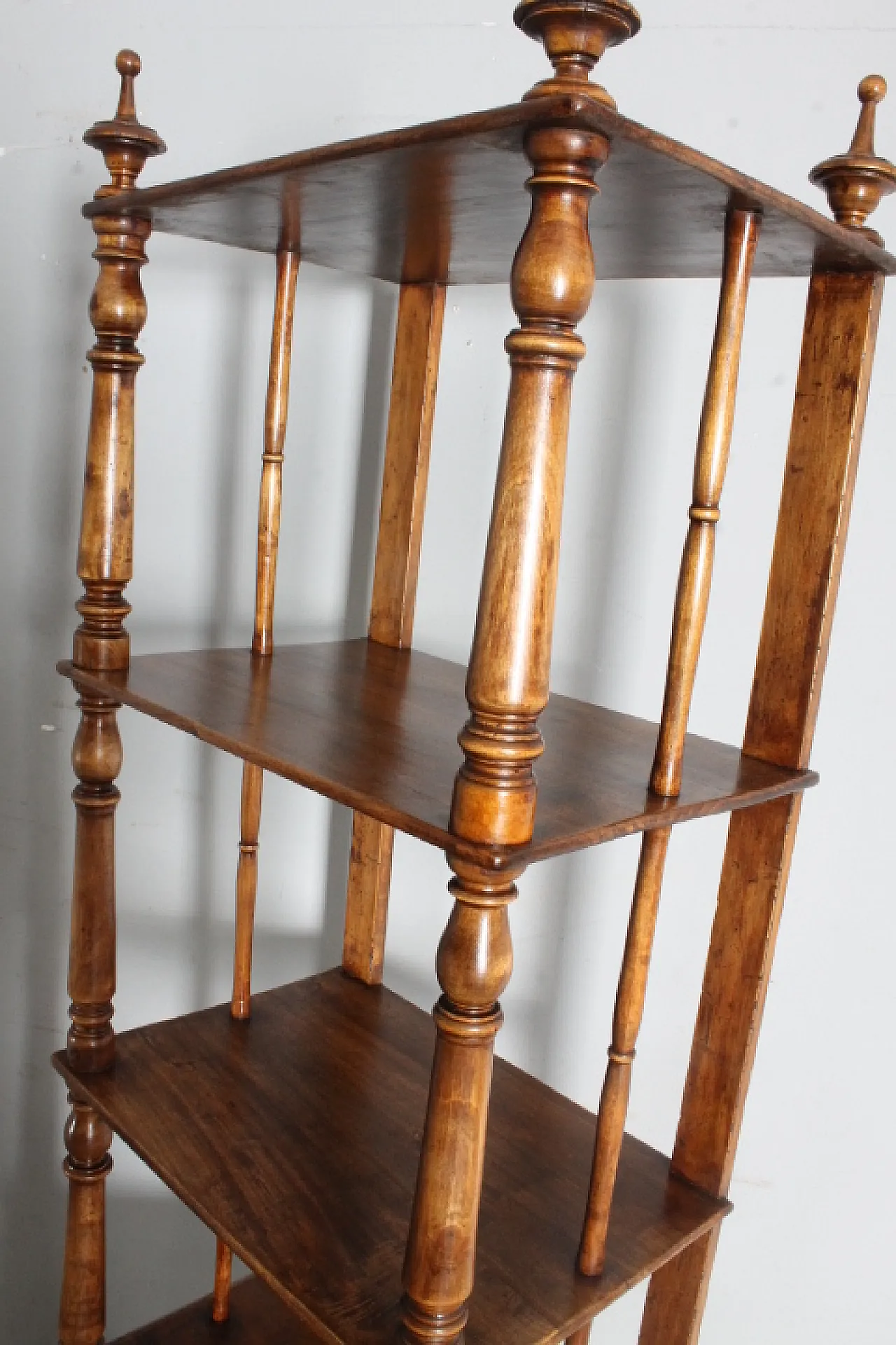 Louis Philippe bookcase in solid walnut, 19th century 10