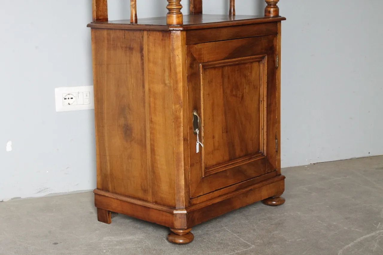Louis Philippe bookcase in solid walnut, 19th century 11