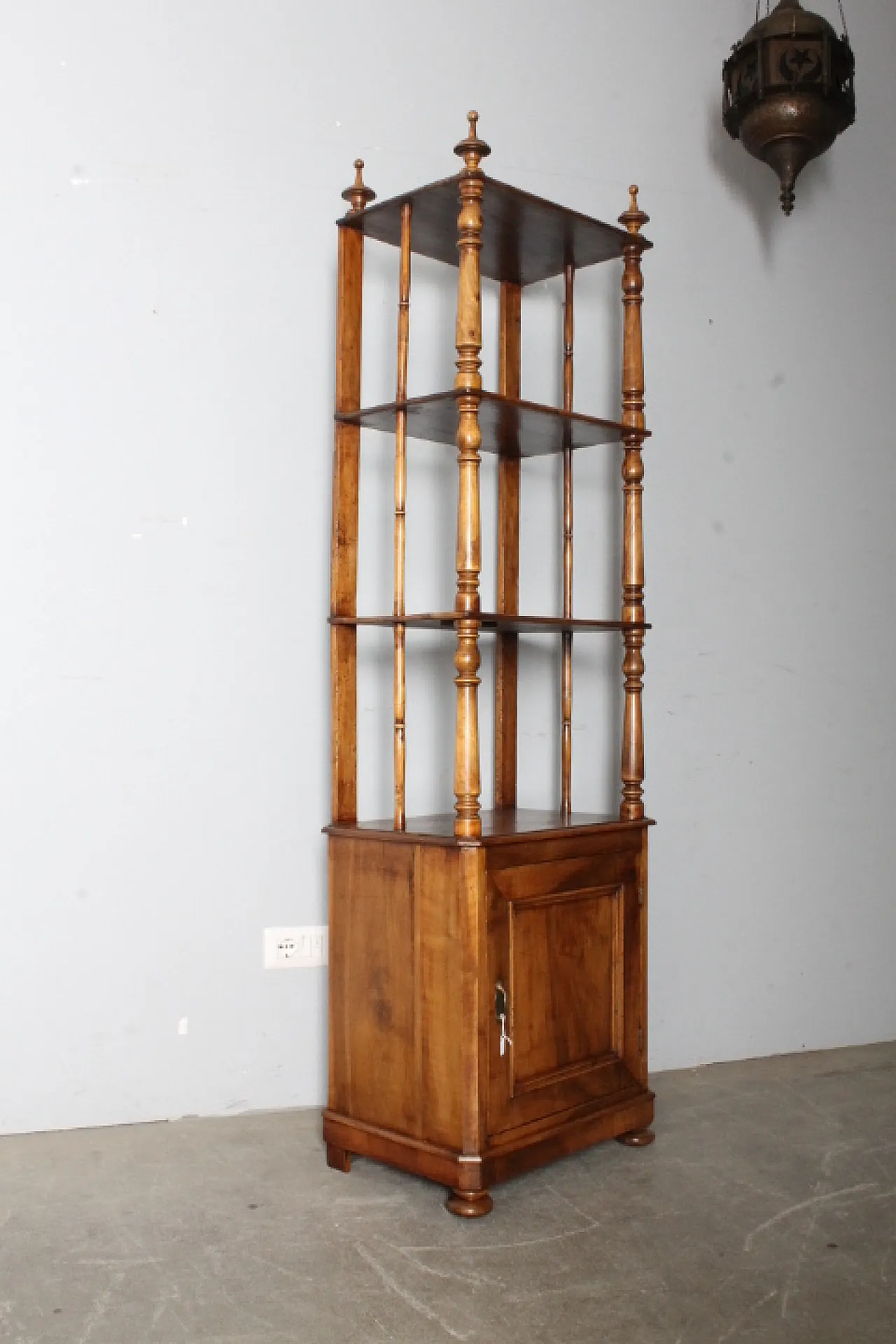 Louis Philippe bookcase in solid walnut, 19th century 12