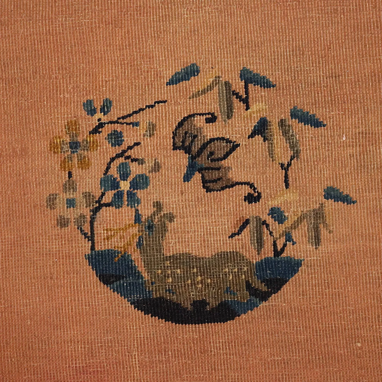 Tappeto Pechino in cotone e lana, nodo grosso, realizzato a mano, '900 5