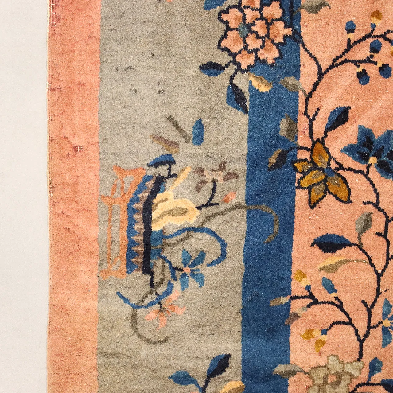 Tappeto Pechino in cotone e lana, nodo grosso, realizzato a mano, '900 7