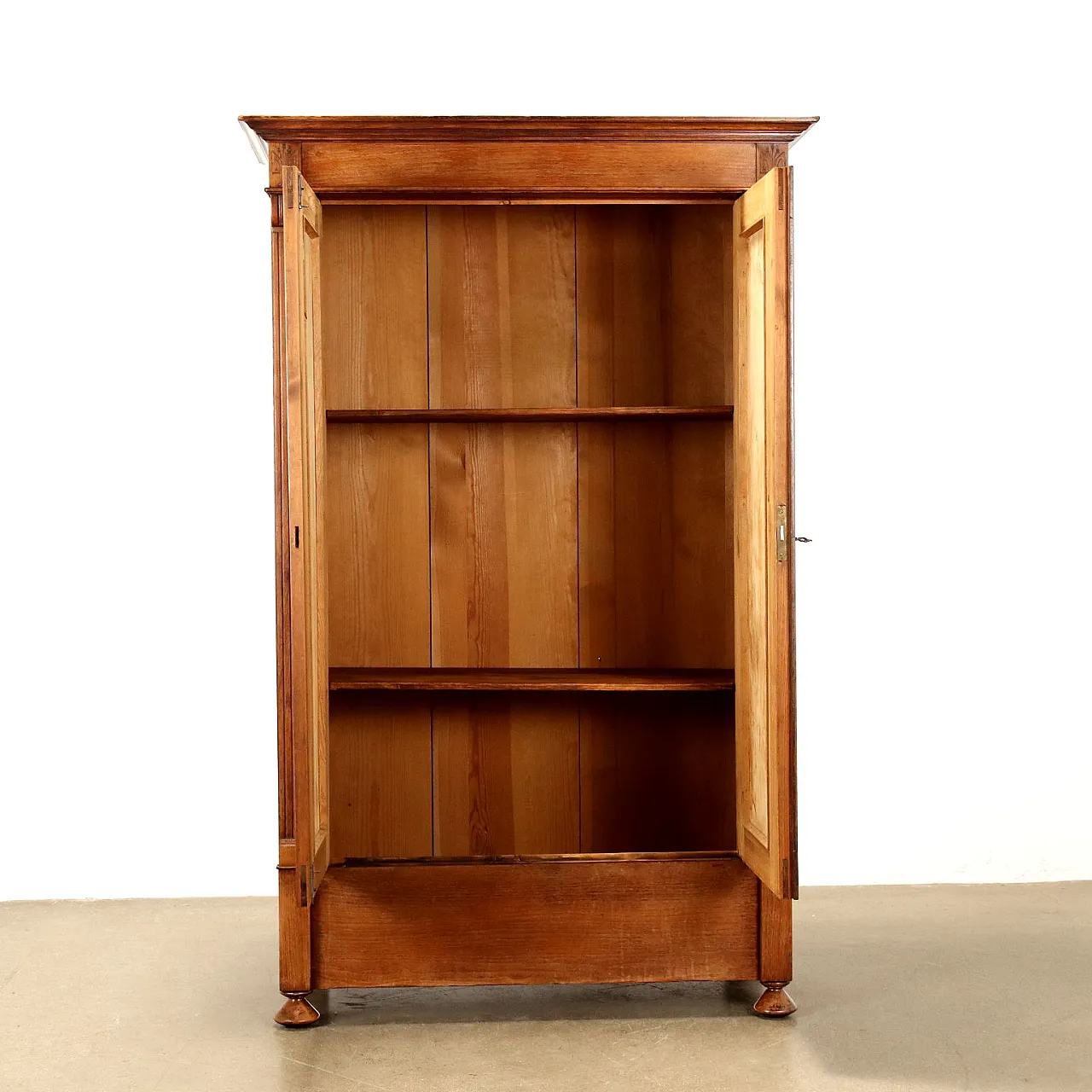 Umbertino walnut veneer and fir wardrobe, 20th century 3