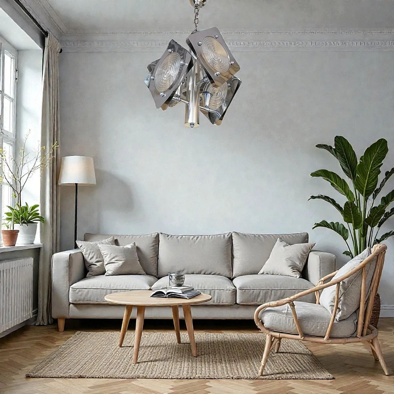 Suspension Space Age lamp, 70s 1