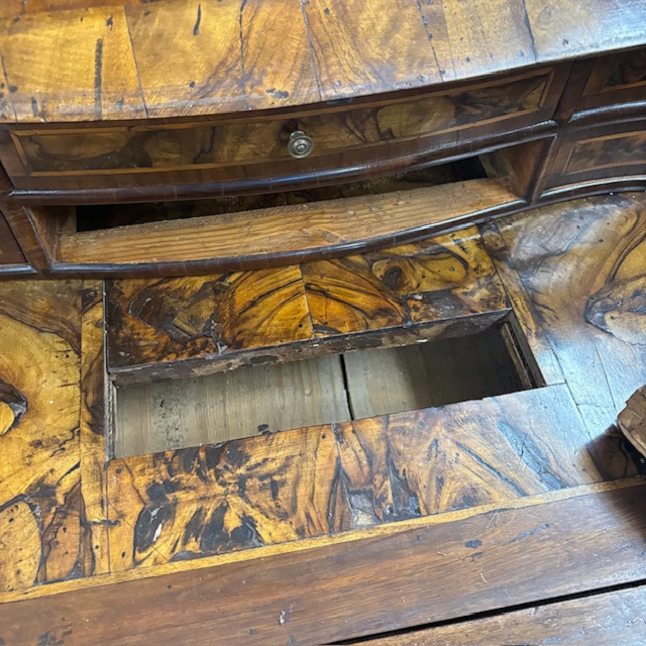 Veneered and inlaid moving flap, 18th century 13